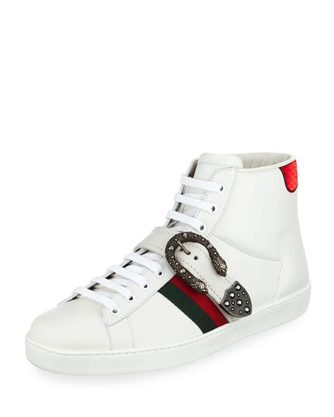 gucci studded sneakers|gucci ace high top sneakers.